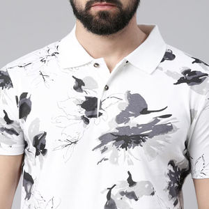 Polos de algodón 100% para hombre, alta calidad, logotipo personalizado impreso, corte regular, manga corta, transpirable, tejido de talla grande suave - Product Image 6