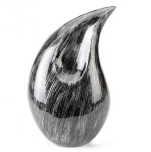 Purple <b>Enamel</b> Adult Aluminium Teardrop Cremation Urns Top Classic <b>Metal</b> Teardrop Design Ashes Urns - Product Image 4