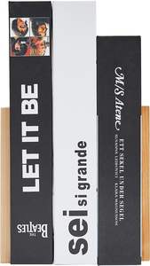 Serre-livres décoratifs en bois Serre-livres antidérapants pour étagères Serre-livres robustes Support de livre pour livres/CDs1 paire - Product Image 3