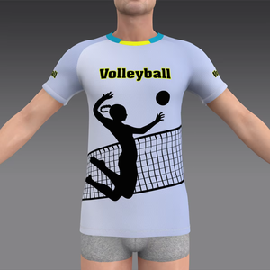 Men's Q-Neck Short Sleeve 100% Polyester Breathable Comfortable High Quality Customizable Jersey <b>Set</b> Beach <b>Volleyball</b> Team Gear - Product Image 5