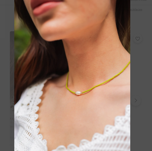 Pearl Seed <b>Bead</b> <b>Necklace</b>, Beaded Choker, Tiny <b>Beads</b> Chokers with Single Freshwater Pearl Fringe Beaded Bandana - Product Image 2