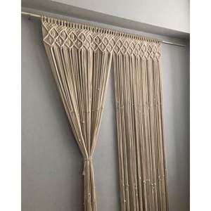 Decoración Bohemia de Macramé, Cortina de Algodón, Tapiz de Pared Boho para Exteriores, Decoración Colgante para Dormitorio, Formato de Cuerda - Product Image 3