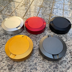 Boîtes à snus en aluminium anodisé avec gravure laser personnalisée, cannelures en relief et services d'usinage CNC - Product Image 1