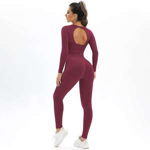 Conjunto Deportivo de Yoga de 2 Piezas para Mujer, Tallas Grandes, Transpirable, de Secado Rápido, Ecológico, con Spandex/Nailon en la Cintura - Product Image 6