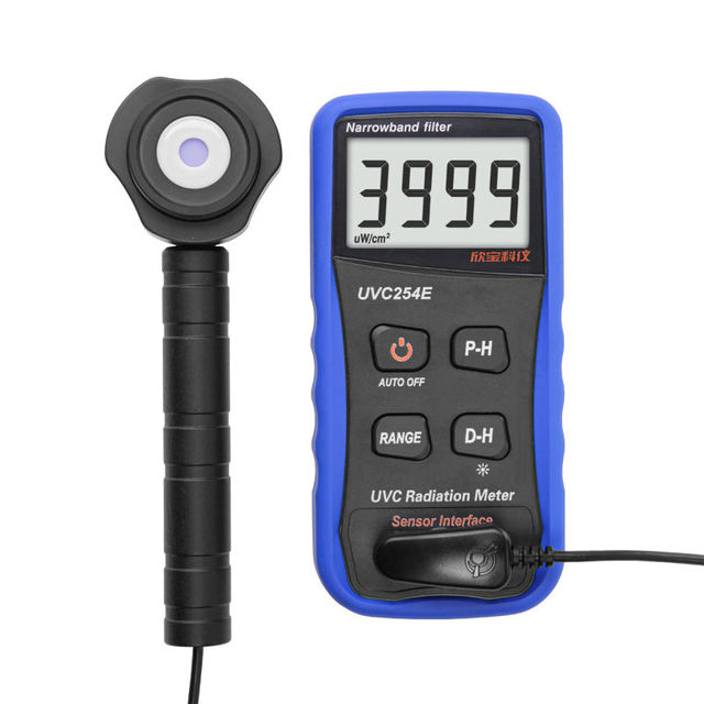 UVC254E Digital UVC Light Meter Radiometer UVC Peak Wavelength Ultraviolet Radiation Meter