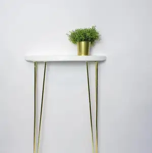 Vendita calda stile minimalista contemporaneo Versatile nero verde piccolo tavolo da tè rotondo con piano in marmo