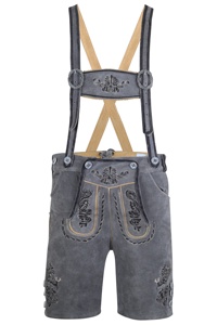 Lederhosen pour hommes, brodés, taille mi-haute, en daim, style bavarois, pour l'Oktoberfest - Product Image 5