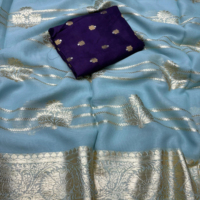 Apparence de célébrité pure viscose Georgette party wear saree avec viscose dola blouse