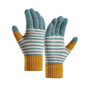 Gants en laine de qualité supérieure, tricotés, multicolores, pour l'hiver, à doigts entiers, longueur poignet, exportés du Bangladesh - Product Image 5