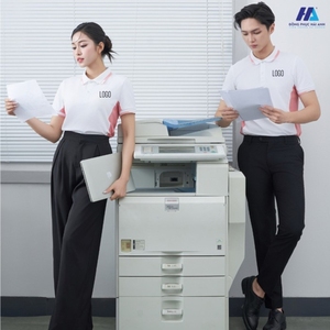 Uniforme de algodón de diseño personalizado para hombre y mujer, patrón sólido para Polo, estampado bordado, tela de punto con logotipo para el personal - Product Image 3