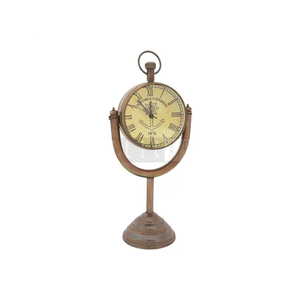 Vintage Silver Finish Table <b>Clock</b> | Classic Roman Numeral Desk Timepiece | Decorative Luxury Home Office Accent Decor Piece - Product Image 1