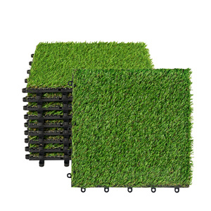 Gran oferta, alfombra de jardín para interiores y exteriores, azulejos de hierba artificial de alta calidad para decoración de paisaje, PE, 20mm, precio superior - Product Image 2