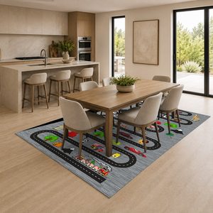 <b>RUGS</b> DEPOT LXDP-0472 Wholesale Charcoal Grey Contemporary Abstract Digital Printed Machine Washable Chenille Area <b>Rug</b> <b>Non</b> <b>Slip</b> - Product Image 4