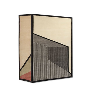 Alfombras de Lana Anudadas a Mano-Aiwl-3070, Rectángulo Grande Geométrico Color Marfil para Uso Doméstico, para Sala de Estar, Dormitorio, Pasillo, Hecho a Mano en Tabriz - Product Image 1