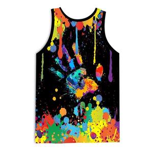 เสื้อกล้ามผู้ชายแบบแห้งเร็ว แฟชั่นรักษ์โลก คุณภาพสูง ออกแบบใหม่ ปักโลโก้ตามสั่งด้วยเครื่องซับลิเมชั่น - Product Image 4