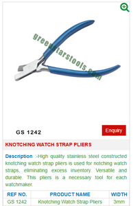 GS 1242 Pince pour bracelets de montres en acier pour bijoutiers Outils pour nouer montres et bijoux - Product Image 2