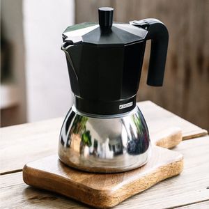 Caffettiera italiana in acciaio inox per induzione, nera, 6 tazze (Monix M863006) - Product Image 3