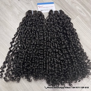 Haute qualité 100% Double dessiné vietnamien vierge Extensions de cheveux Pixie curl trame de cheveux Style couleur naturelle trame cheveux - Product Image 5