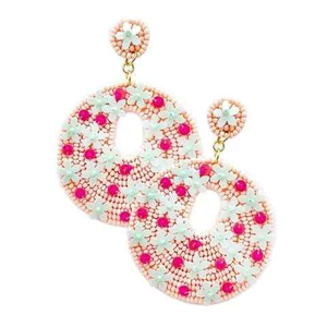 Fashion Jewelry Seed Bead <b>Earrings</b> Drop Shape Multi Color Embroidered <b>Handmade</b> <b>Earrings</b> From India for Women and Girls - Product Image 6