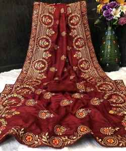 Sarot en satin de soie à imprimé numérique, vêtements féminins indiens, à bas prix, style décontracté, dernier modèle, - Product Image 6