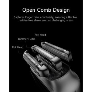 Afeitadora Eléctrica Frily de 3 Cuchillas, Motor de Alta Velocidad, Recargable, Rotatoria, para Hombre, Resistente al Agua IPX7, para Cara y Cuerpo, Ideal para Viajes y Uso en Autocaravanas - Product Image 6