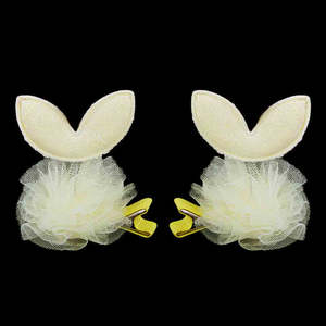 กิ๊บติดผมเด็กผู้หญิง 2 ชิ้น- สีเหลือง - Product Image 1