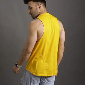 Camiseta sin mangas de gimnasio con cuello redondo para hombre 100% algodón tejido de secado rápido cómodo transpirable Color sólido estampado liso Casual - Product Image 6