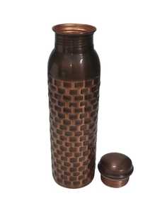 Bouteille d'eau en cuivre antique de dernière conception pour l'eau minérale Conteneur d'eau potable Bouteilles de yoga pour la santé - Product Image 4