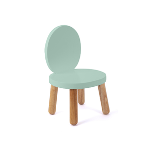 Montessori Modern Design Natural Wood <b>Sage</b> <b>Green</b> Oval <b>Chair</b> Set Kids <b>Chair</b> for Children Aged 1-4 Bedroom Use - Product Image 2