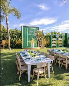 Juego de sillas de mesa de ratán para fiesta de Cumpleaños de Niños de seguridad moderna, ligeras con aspecto natural para eventos en interiores, sala de estar para hoteles - Product Image 4