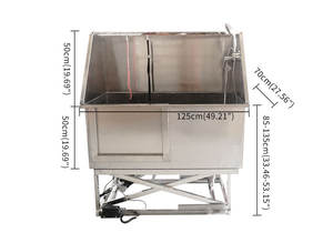 مجفف استحمام فاخر من الفولاذ المقاوم للصدأ لتنظيف الحيوانات الأليفة في الحمام مع كلب القط - Product Image 4