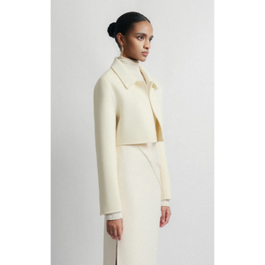 Haute couture grande taille vestes pour femmes à manches longues Giani Emb veste en mélange de cachemire vêtements pour femmes écologiques blanc - Product Image 1