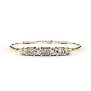 Pulsera de tenis de moissanita de plata 925 para mujer, corte brillante redondo, engaste de garra, joyería clásica para boda - Product Image 5