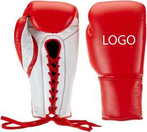 Gants de boxe de compétition professionnels au design dernier cri, 100 % cuir de vachette, haute qualité, séchage rapide, multifonctionnels, pour usage sportif, à lacets - Product Image 2