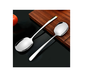 Cuchara para servir de acero inoxidable sólido Acero inoxidable 304 Juegos de vajilla de acero inoxidable elegantes Cuchara de acero inoxidable de lujo - Product Image 4
