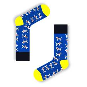 Chaussettes en nylon colorées à imprimé bouledogue français, respirantes, coupe basse, pour garçons, saison légère, tricotées, taille unique, pour usage quotidien - Product Image 1