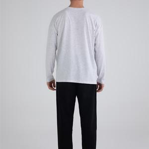 T-Shirt à manches longues et col rond pour hommes, vente en gros, confortable, 95% coton, 5% élasthanne, tricoté, fournisseur de BD - Product Image 6