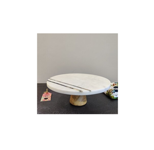 Soporte de madera antiguo con tapa de mármol para pastel, decoración de boda y decoración del hogar, de un distribuidor indio - Product Image 6