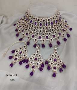 Indan, venta al por mayor, 2024, última moda, gargantilla de perlas chapadas en oro tradicional, conjunto de collar para mujer - Product Image 4