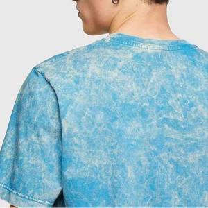 Camisetas lavadas con ácido de 230gsm de alta calidad para hombre, camisetas de manga corta con cuello redondo de gran tamaño para correr, Camisetas estampadas sólidas de estilo Vintage - Product Image 4