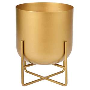 Jardinière en métal de style unique pour la décoration de la chambre d'enfant, nouveau style, grande taille, finition dorée - Product Image 4