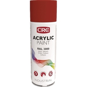 CRC 400 ml Fire Red Glossy Acrylic <b>Paint</b> RAL 3000 400 ml Spray Can - Product Image 1