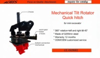 Prix d'usine, rotule mécanique pivotante à 360 degrés, inclinaison à 45 degrés, coupleur rapide rotatif pour mini-excavatrice de 1 à 3 tonnes