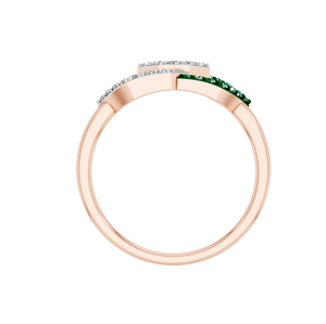 Bague Femme en Or Massif 14k Diamant de Laboratoire Synthétique Emeraude Forme Hexagone Design Géométrique Moderne Rhodium Fiançailles Mariages IGI - Product Image 4