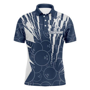 Custom <b>Men's</b> Quick Dry 100% Polyester <b>Bowling</b> for Polo <b>Shirt</b> Premium Quality Knitted Sporty Print Sublimation for Polo <b>Shirts</b> - Product Image 1