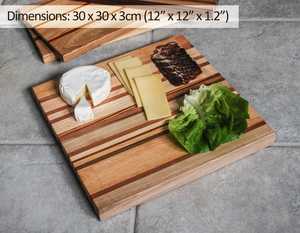 Planche à découper carrée en bois et plateau de service 12mm d'épaisseur Durable Durable Passe au lave-vaisselle - Product Image 5