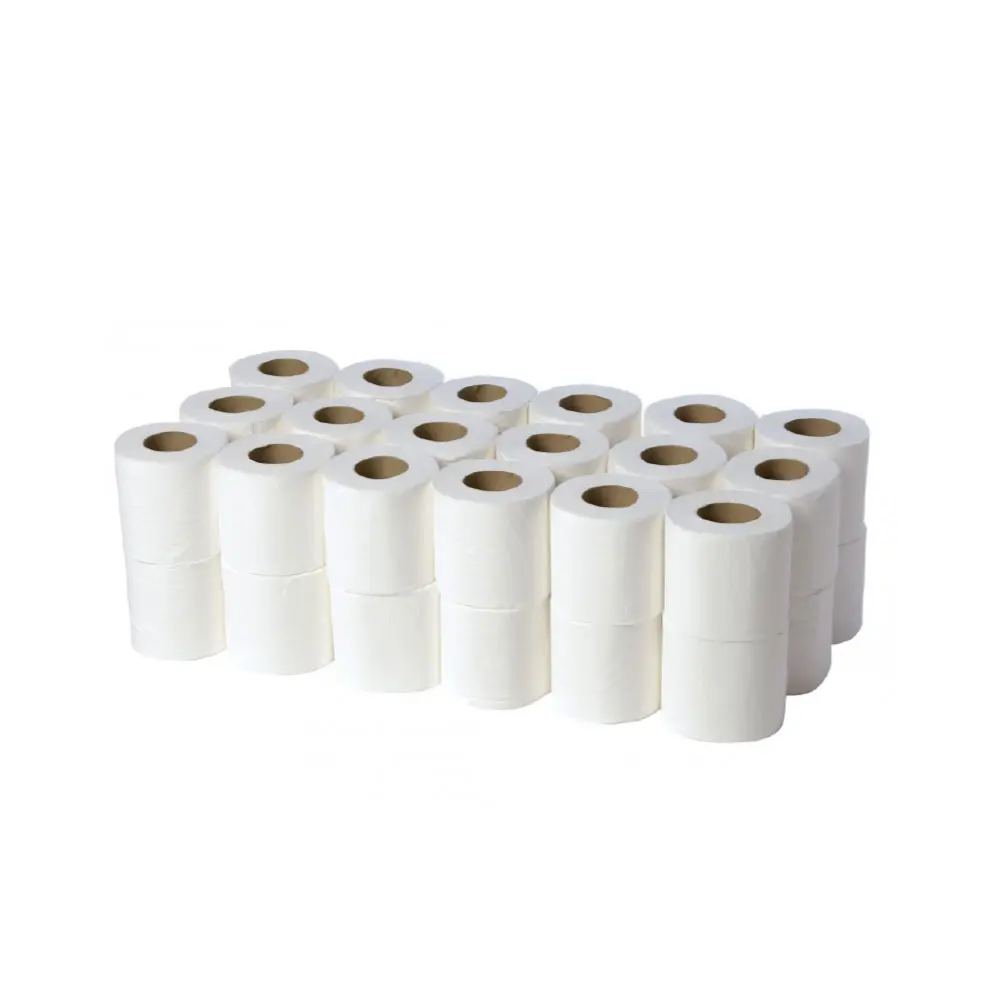 Soft White Toilet Paper 4 Ply Comfort Care Bath Tissue / Paper Towels Rolls 12 Pack Highly Absorbent Kitchen Paper