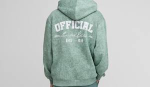 Acid Wash Zip Up Front Logo Alta calidad Premium Custom Heavy Weight Drop Shoulder Tallas grandes Sudaderas con capucha para hombre 100% algodón - Product Image 4