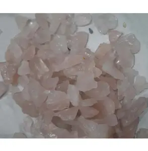 Top Quality Lab Create Natural Pink Quartz Rough Stones For Electroplated Pendant