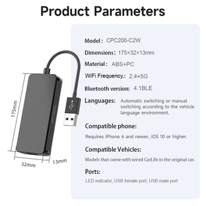 OEM Carlinkit Có Dây Carlife Không Dây Carplay Adapter Wifi USB Module Streaming Box Ai Carplay Đối Với Apple Trung Quốc Xe - Product Image 2